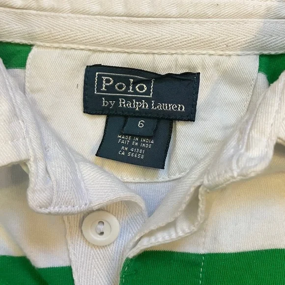POLO BY RALPH LAUREN Striped Cotton Short-Sleeve Rugby Shirt - Picture 3 of 6